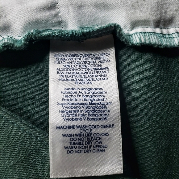 Chaps Green Denim Pencil Cut Skirt - Picture 6 of 6